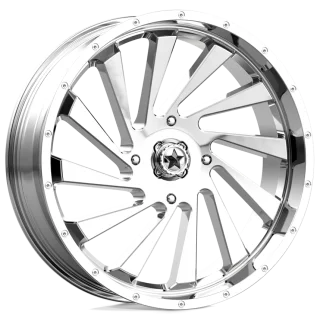 Terache Aztex XL 33x9-18 (8ply) Tires on MSA M46 Blade Chrome Wheels